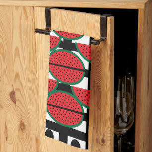 Watermeloen Zomer Fruit Geometrisch Patroon Theedoek