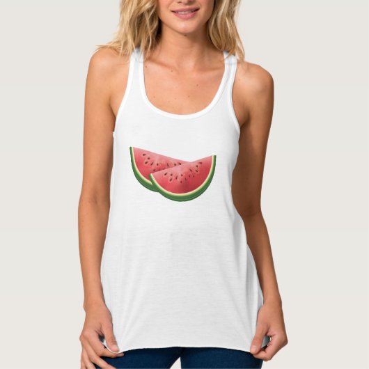 Watermeloen Zomer Fruit Plakken Tanktop (Voorkant)