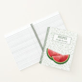 Watermeloen Zomer Fruit Slices Recepten getiteld Notitieboek (Binnen)