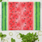 Watermeloen zomer fruit strepen theedoek (Gevouwen)