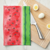 Watermeloen zomer fruit strepen theedoek (Quarter Fold)