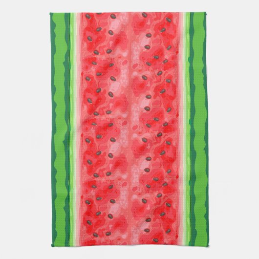 Watermeloen zomer fruit strepen theedoek (Verticaal)