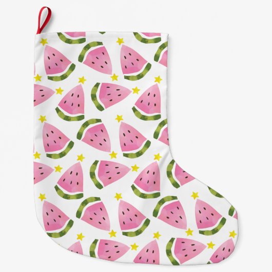 Watermeloen Zomer Kerstboom Grote Kerstvoorraad Grote Kerstsok (Voorkant)