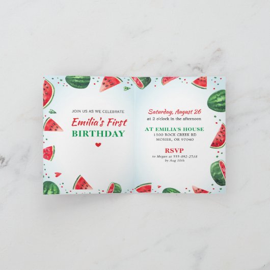 Watermeloen Zomer Kinder Kind Verjaardagsfeest Opg (Binnen)