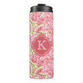 Watermeloen Zomer met Custom Monogram Thermosbeker (Voorkant)