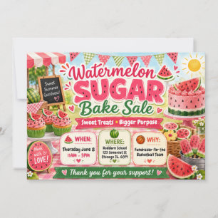 Watermeloen Zomer Mooie Dessert Bakverkoop Kaart