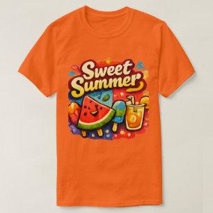 Watermeloen Zomer T-Shirt Fruit Grafische Tee