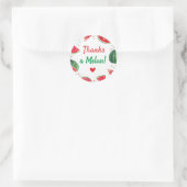 Watermeloen Zomer Verjaardagsfeestje Bedankt een m Ronde Sticker (Tas)