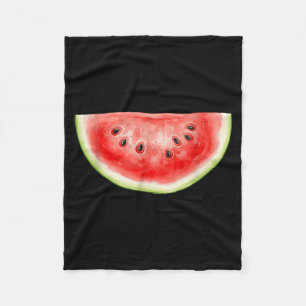 Watermeloen Zomer Waterverf Fruit Schijf Sapig Fleece Deken