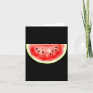 Watermeloen Zomer Waterverf Fruit Schijf Sapig Kaart