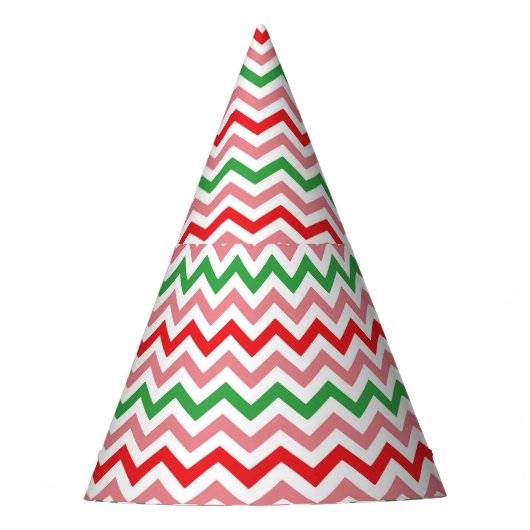 Watermeloen Zomer Zigzag Stripes Patroon-56209 Feesthoedjes (Voorkant)