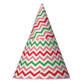Watermeloen Zomer Zigzag Stripes Patroon-56209 Feesthoedjes (Links)