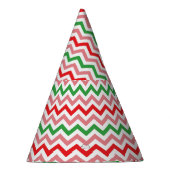 Watermeloen Zomer Zigzag Stripes Patroon-56209 Feesthoedjes (Rechts)