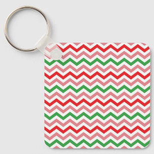 Watermeloen Zomer Zigzag Stripes Patroon-56209 Sleutelhanger