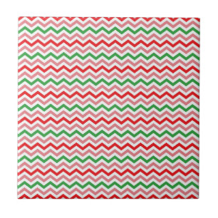 Watermeloen Zomer Zigzag Stripes Patroon-56209 Tegeltje