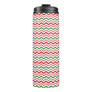 Watermeloen Zomer Zigzag Stripes Patroon-56209 Thermosbeker