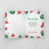 Watermeloen Zomerfeest Bedankt Vouwkaart Kaart (Binnen)