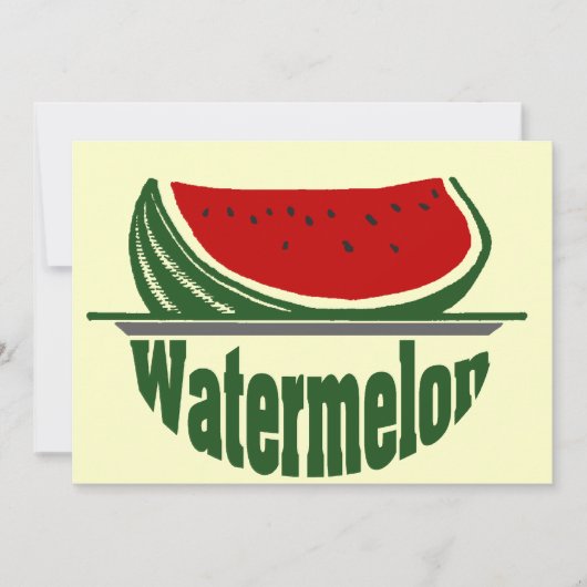 Watermeloen, zomerfeest uitnodigen, (Voorkant)