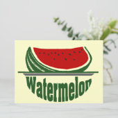 Watermeloen, zomerfeest uitnodigen, (Staand voorkant)