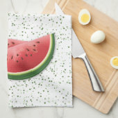 Watermeloen Zomerfruitplakjes met aangepaste tekst Theedoek (Quarter Fold)