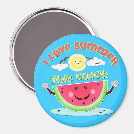 Watermeloen Zomerliefde Magneet (Voorkant / Achterkant)