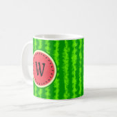 Watermeloen zomervruchten met windmolen koffiemok (Voorkant links)