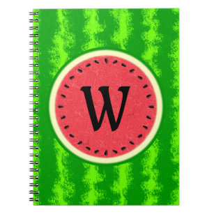 Watermeloen zomervruchten met windmolen notitieboek