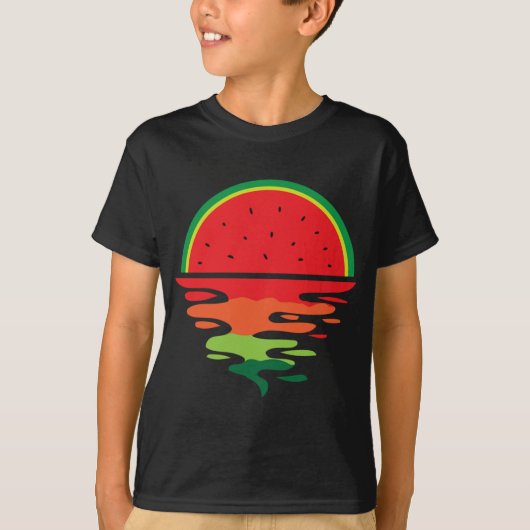 Watermeloen Zonnezondwaterpomp T-shirt (Voorkant)