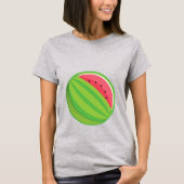 Watermeloen zwangerschap buik grappig t-shirt (Voorkant)