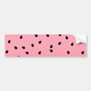 Watermeloen Zwarte Pitten Zomer Sfeer Sapige Roze Bumpersticker