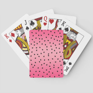Watermeloen Zwarte Pitten Zomer Sfeer Sappig Roze Pokerkaarten