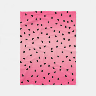 Watermeloen Zwarte Pitten Zomer Vibes Sappig Roze Fleece Deken