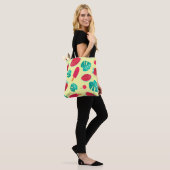Watermeloenbladeren aardbei tote bag (Op model)