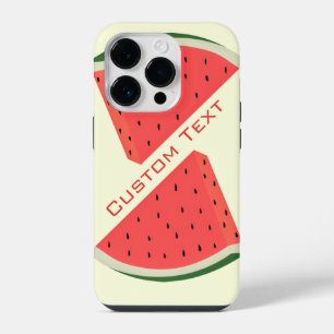 Watermeloenen Aangepaste tekst naam kleuren iPhone 14 Plus Hoesje