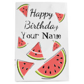 Watermeloenen Birthday-naam Medium Cadeauzakje (Voorkant)