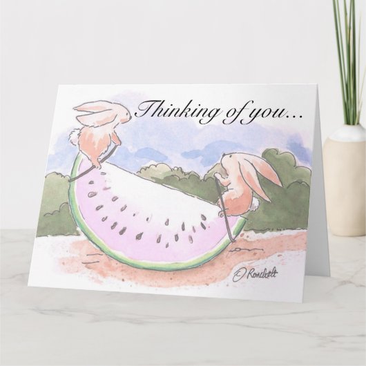Watermeloenen denken aan je kaart (Voorkant)
