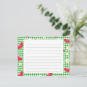 Watermeloenen en Daisies Recipe Card Briefkaart (Staand voorkant)