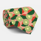 Watermeloenen en kiwi's stropdas (Opgerold)