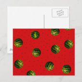 watermeloenen en zaden briefkaart (Voorkant / Achterkant)