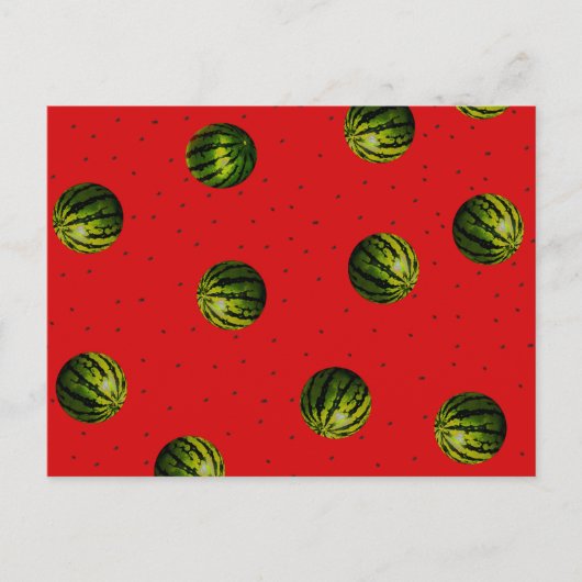watermeloenen en zaden briefkaart (Voorkant)