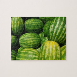 Watermeloenen Foto van voedselstallen Legpuzzel