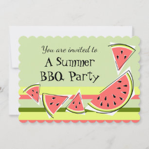 Watermeloenen Groene zomer BBQ stripe Kaart