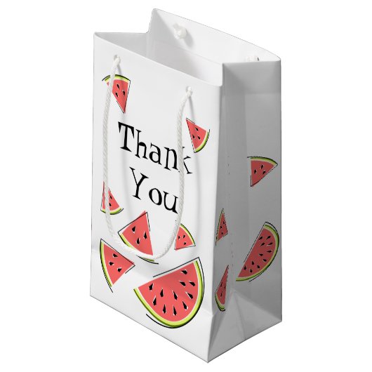 Watermeloenen Hartelijk dank Klein Cadeauzakje (Voorkant Gekanteld)