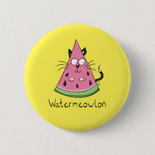 Watermeloenen Kat Kinderen Ronde Button 5,7 Cm