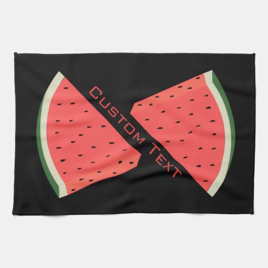 Watermeloenen keukenhanddoeken - aangepaste tekst  (Horizontaal)