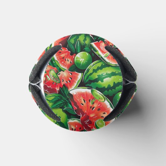 Watermeloenen, limoen, watermeloenbladeren, kleine blikjeskoeler (Bodem)