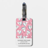 Watermeloenen met kleurrijke Waterverf Bagagelabel (Achterkant verticaal)