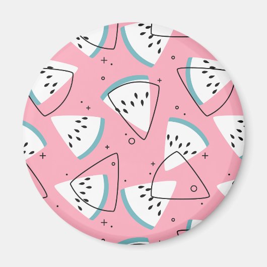 Watermeloenen met kleurrijke Waterverf Magneet (Voorkant)