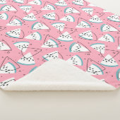 Watermeloenen met kleurrijke Waterverf Sherpa Deken (3/4)