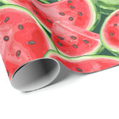 Watermeloenen plakken, pakpapier (Rol Hoek)